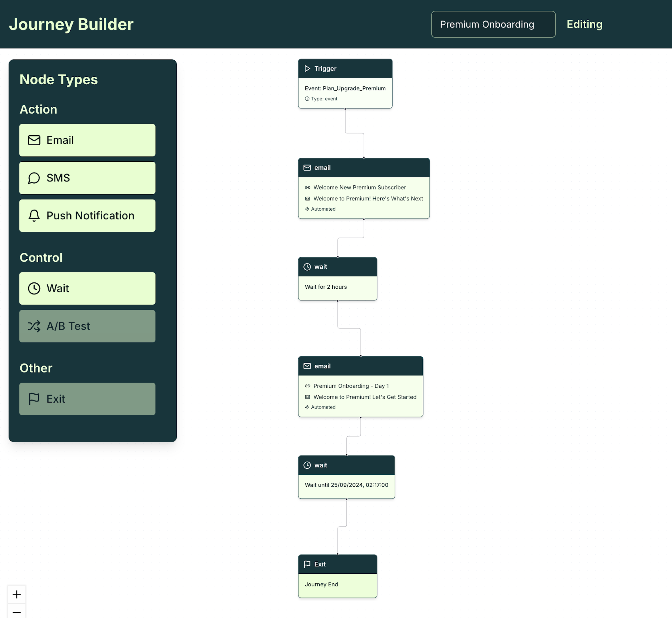 Visual Workflow Builder